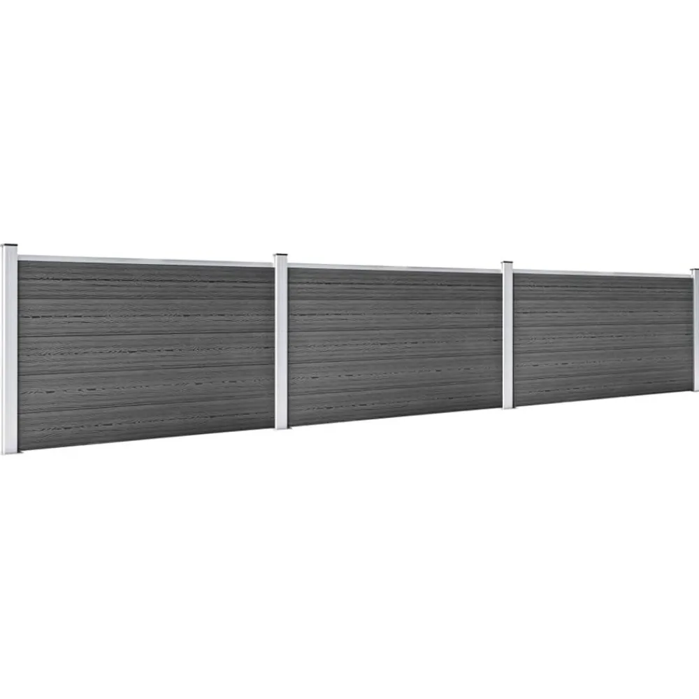 vidaXL Vallas De Jardín-Set de paneles de valla WPC 526x105 cm