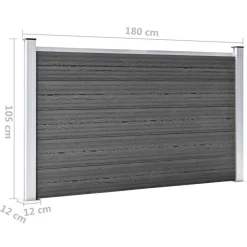 vidaXL Vallas De Jardín-Set de paneles de valla WPC 526x105 cm