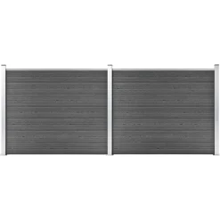 vidaXL Vallas De Jardín-Set de paneles de valla WPC 353x146 cm
