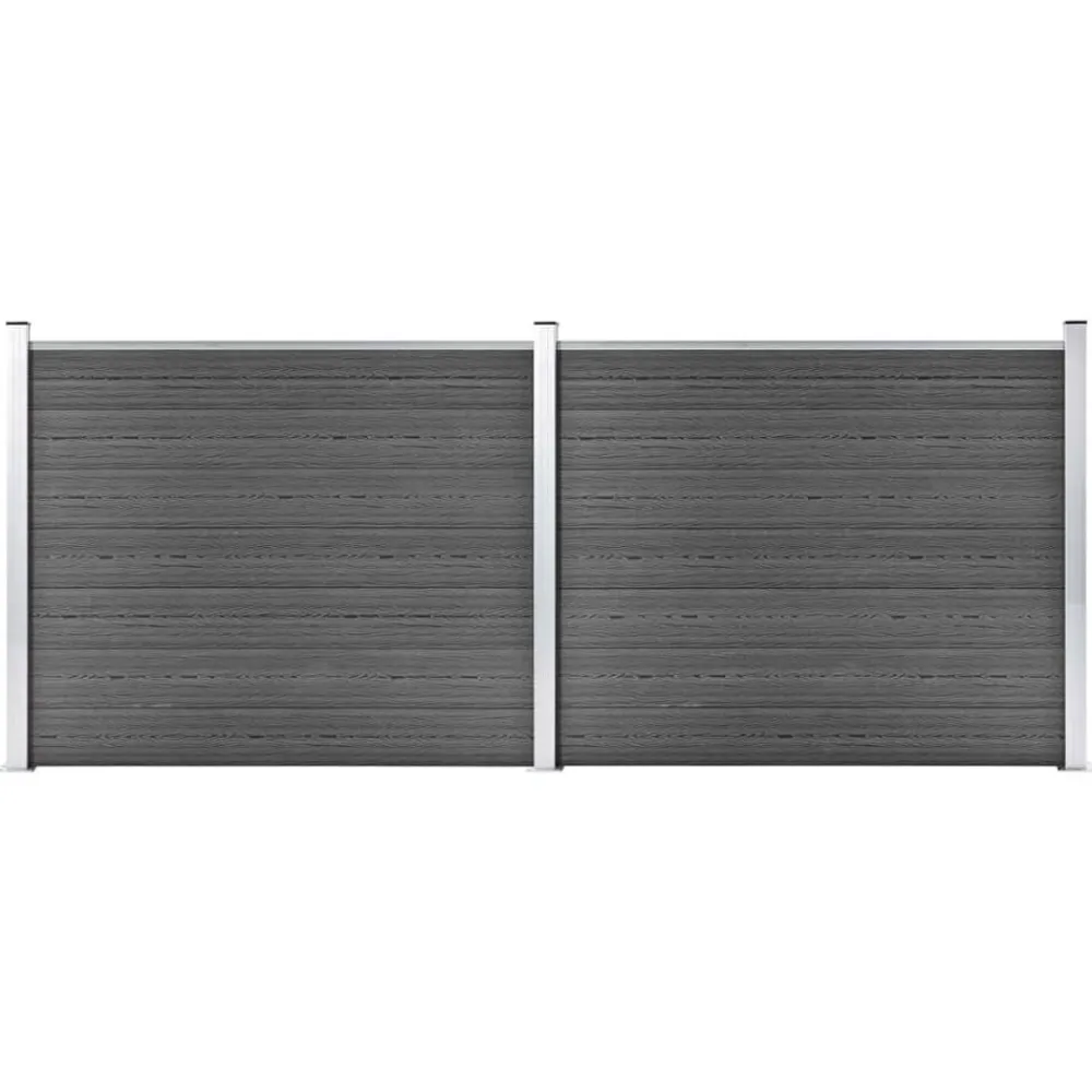 vidaXL Vallas De Jardín-Set de paneles de valla WPC 353x146 cm