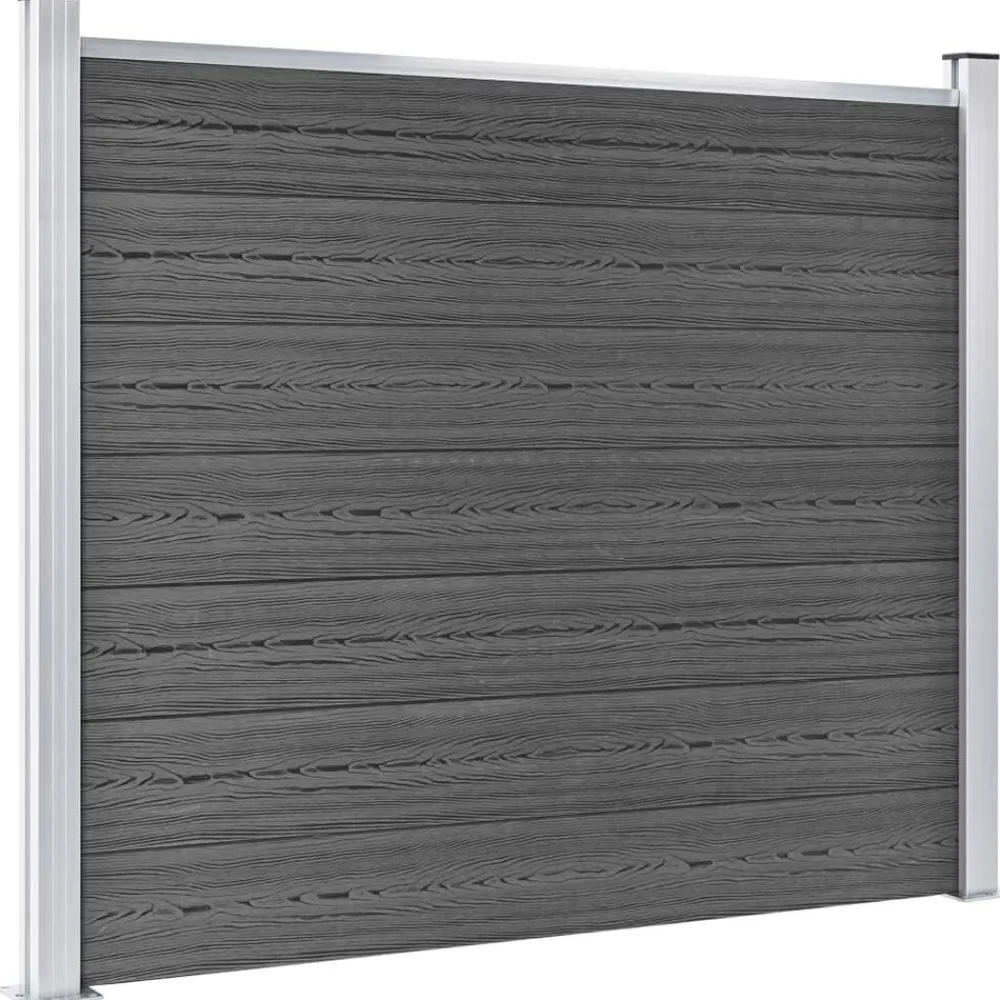 vidaXL Vallas De Jardín-Set de paneles de valla WPC 353x146 cm