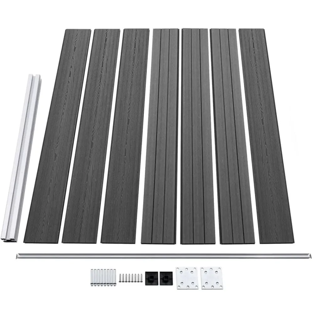 vidaXL Vallas De Jardín-Set de paneles de valla WPC 353x146 cm
