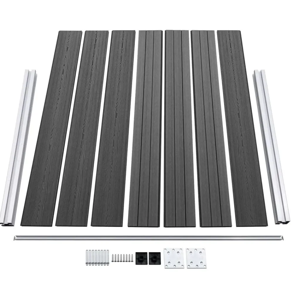 vidaXL Vallas De Jardín-Set de paneles de valla WPC 353x146 cm
