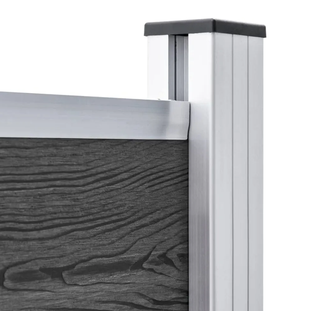 vidaXL Vallas De Jardín-Set de paneles de valla WPC 353x146 cm