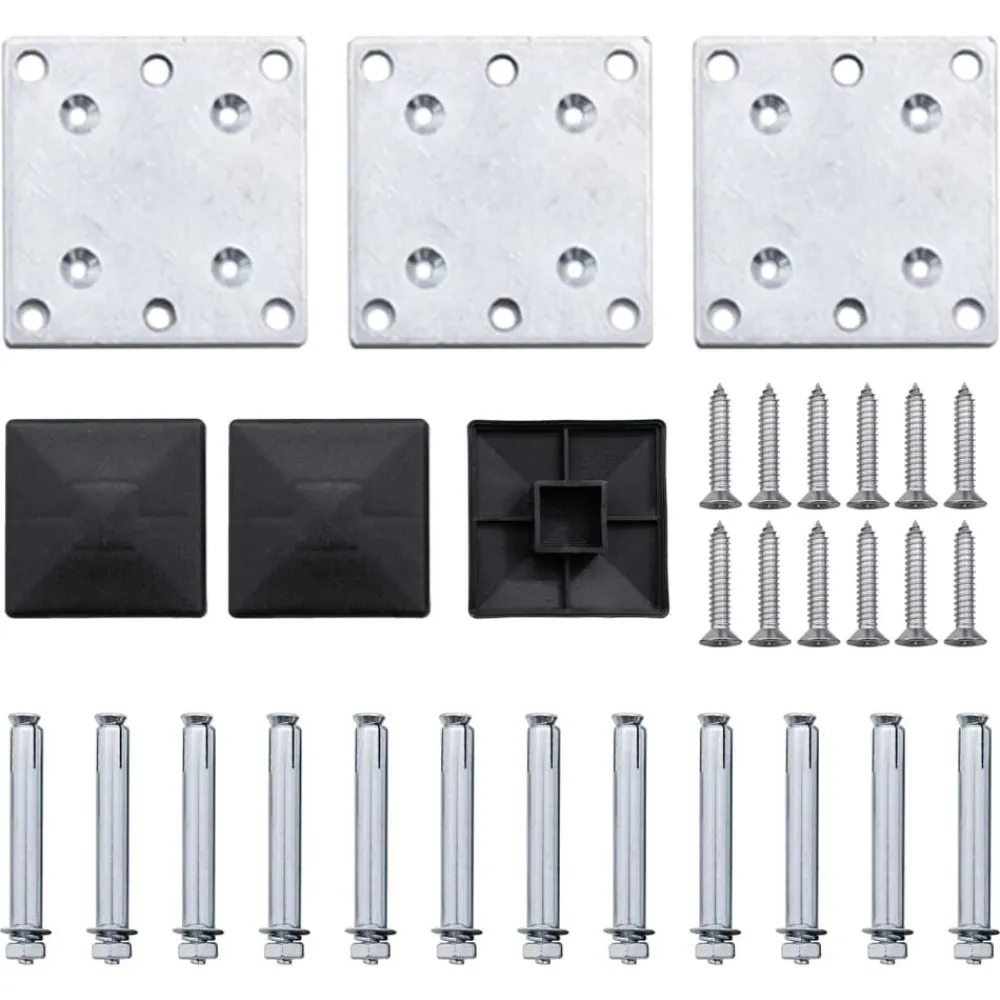 vidaXL Vallas De Jardín-Set de paneles de valla WPC 353x146 cm