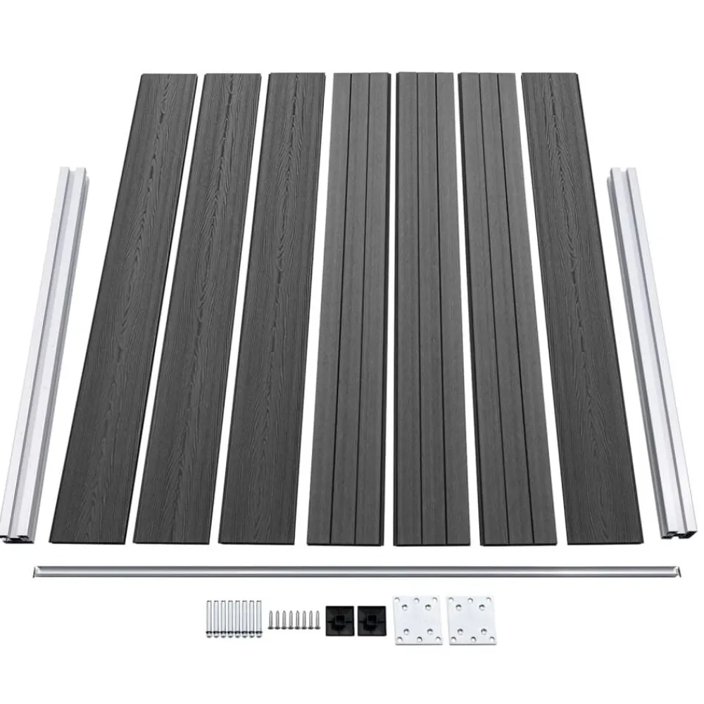 vidaXL Vallas De Jardín-Set de paneles de valla WPC 872x146 cm