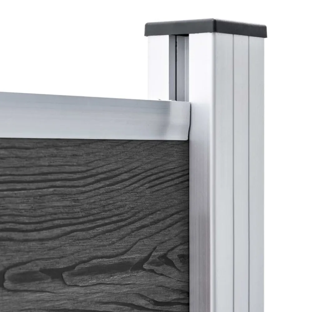 vidaXL Vallas De Jardín-Set de paneles de valla WPC 872x146 cm