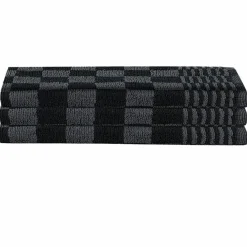 vidaXL Set de paños manoplas horno agarradores 15 pzas algodón Negro Hot
