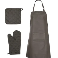 vidaXL Set de paños manoplas horno agarradores 15 pzas algodón Negro Hot