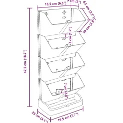 vidaXL Set de plantas jardín vertical 4 uds polipropileno antracita Discount