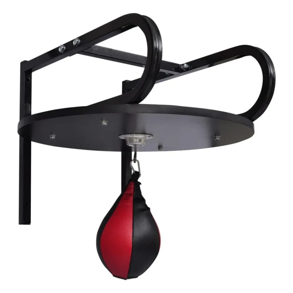 vidaXL Equipamiento Para Atletismo-Set de plataforma y pera de boxeo giratoria con soporte