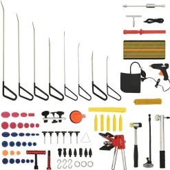 vidaXL Equipo & Herramientas De Taller-Set de reparación de abolladuras de coche sin pintura 75 piezas