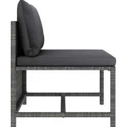 vidaXL Muebles De Jardín-Set de sofá de jardín 5 piezas con cojines ratán sintético