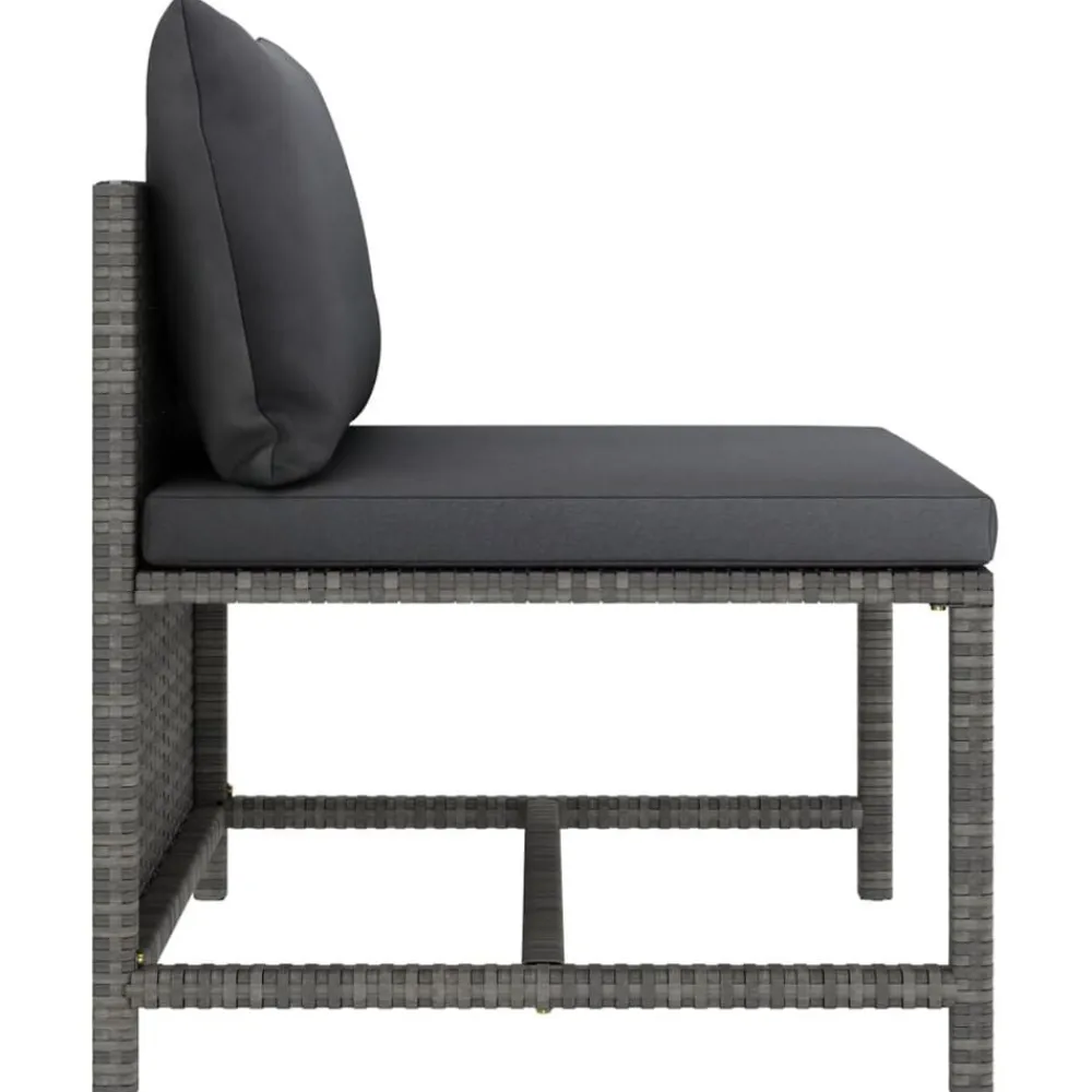 vidaXL Muebles De Jardín-Set de sofá de jardín 5 piezas con cojines ratán sintético