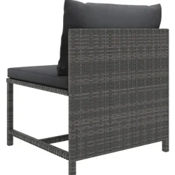 vidaXL Muebles De Jardín-Set de sofá de jardín 5 piezas con cojines ratán sintético