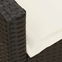 vidaXL Muebles De Jardín-Set de sofá de jardín 3 pzas y cojines ratán sintético gris