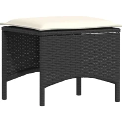 vidaXL Muebles De Jardín-Set de sofá de jardín 3 pzas y cojines ratán sintético gris