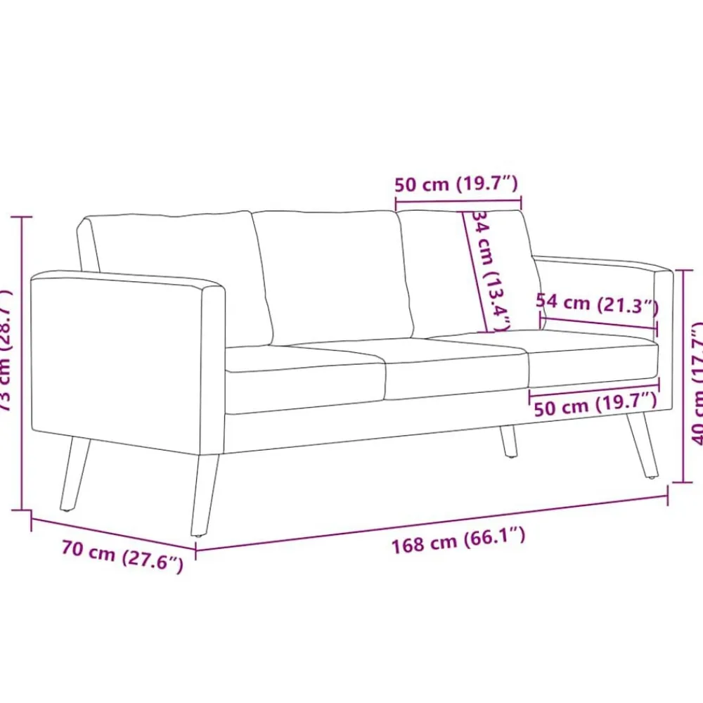 vidaXL Sofás-Set de sofás de 2 y 3 plazas de tela