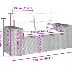 vidaXL Set de sofás de jardín 7 pzas con cojines ratán sintético Gris Online
