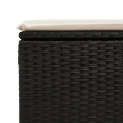 vidaXL Set de sofás de jardín 6 piezas y cojines ratán sintético negro Negro y crema Clearance