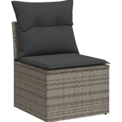 vidaXL Muebles De Jardín-Set de sofás de jardín 7 piezas con cojines ratán PE