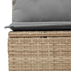 vidaXL Muebles De Jardín-Set de sofás de jardín y cojines 8 piezas ratán sintético beige