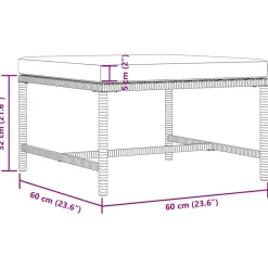 vidaXL Set de sofás de jardín 5 pzas y cojines ratán sintético Negro Discount
