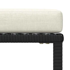 vidaXL Set de sofás de jardín 5 pzas y cojines ratán sintético Negro Discount