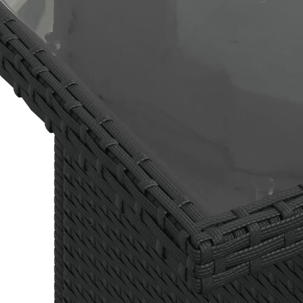 vidaXL Muebles De Jardín-Set de sofás de jardín 6 piezas y cojines ratán sintético negro