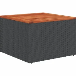 vidaXL Muebles De Jardín-Set de sofás de jardín 8 piezas y cojines ratán sintético negro