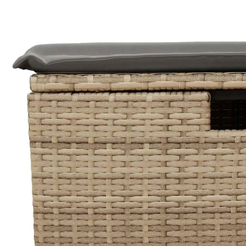 vidaXL Muebles De Jardín-Set de sofás de jardín y cojines 8 piezas ratán sintético beige