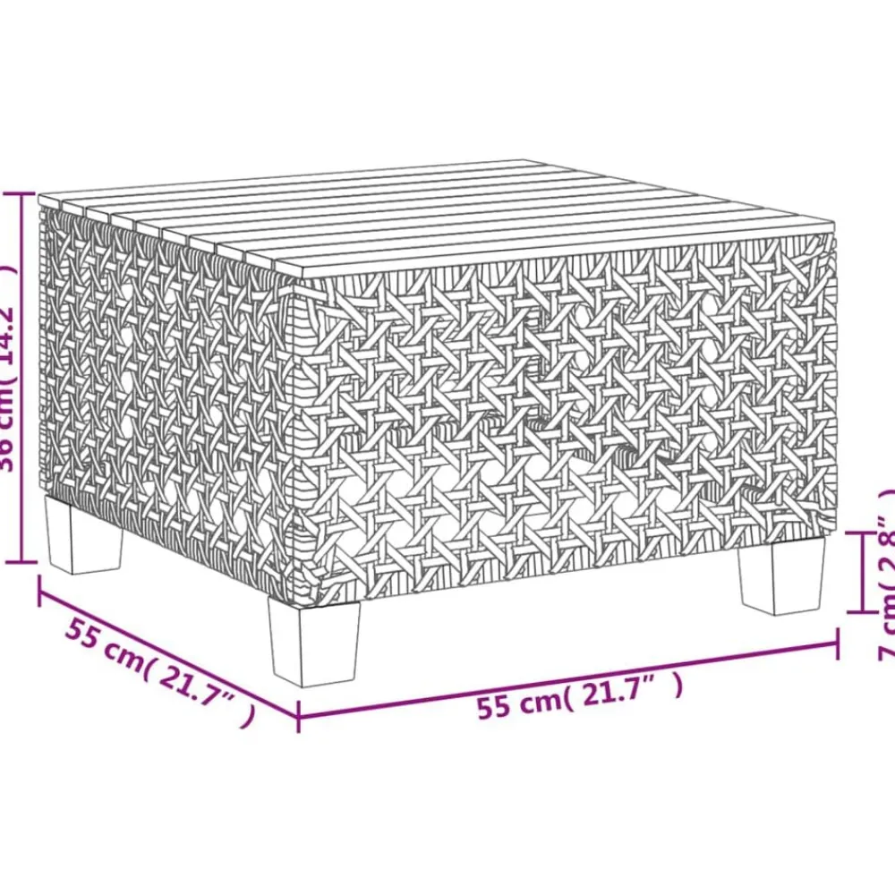 vidaXL Muebles De Jardín-Set de sofás de jardín 6 piezas y cojines ratán sintético