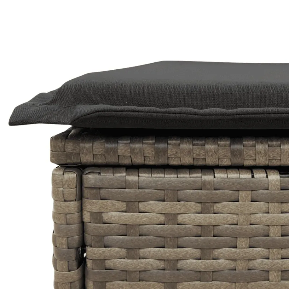 vidaXL Set de sofás de jardín 8 pzas y cojines ratán sintético Gris Hot