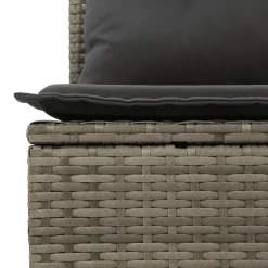vidaXL Set de sofás de jardín 8 pzas y cojines ratán sintético Gris Hot