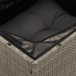 vidaXL Set de sofás de jardín 8 pzas y cojines ratán sintético Gris Hot