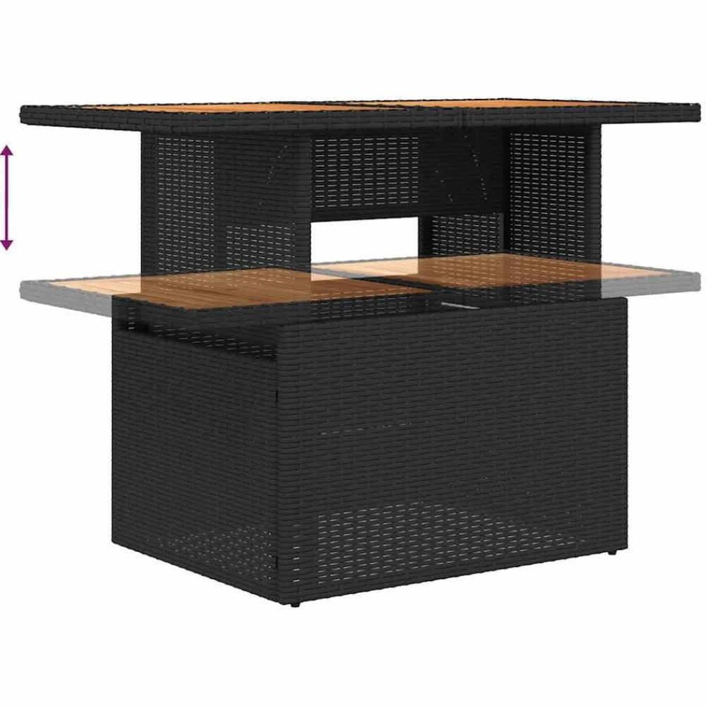 vidaXL Muebles De Jardín-Set de sofás de jardín 6 piezas y cojines ratán sintético