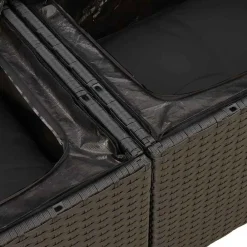 vidaXL Muebles De Jardín-Set de sofás de jardín 6 piezas y cojines ratán sintético