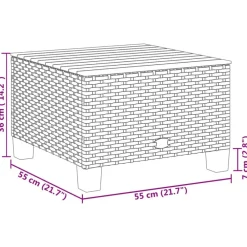 vidaXL Set de sofás de jardín 11 pzas y cojines ratán sintético Gris Discount