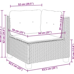 vidaXL Set de sofás de jardín 11 pzas y cojines ratán sintético Gris Discount