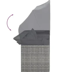 vidaXL Muebles De Jardín-Set de sofás de jardín 4 pzas y cojines ratán sintético