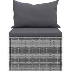 vidaXL Muebles De Jardín-Set de sofás de jardín 4 pzas y cojines ratán sintético