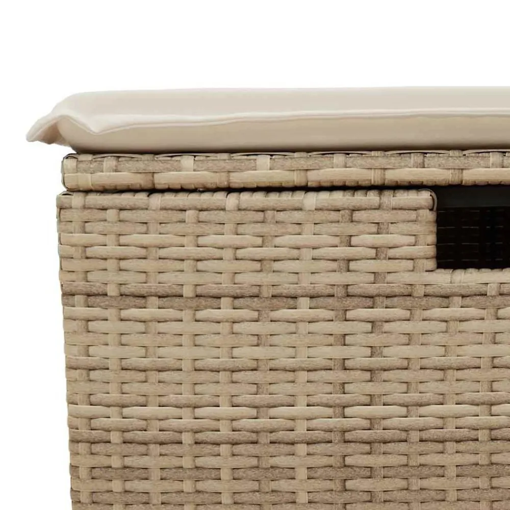 vidaXL Muebles De Jardín-Set de sofás de jardín y cojines 8 piezas ratán sintético beige