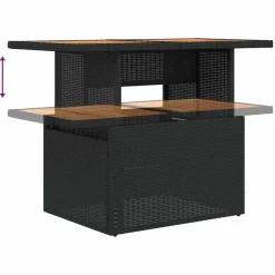 vidaXL Set de sofás de jardín 6 piezas y cojines ratán sintético Negro Hot