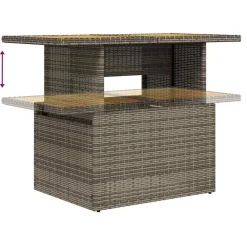 vidaXL Muebles De Jardín-Set de sofás de jardín y cojines 10 pzas ratán sintético gris