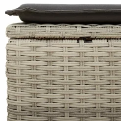 vidaXL Muebles De Jardín-Set de sofás de jardín 4 pzas y cojines ratán sintético gris