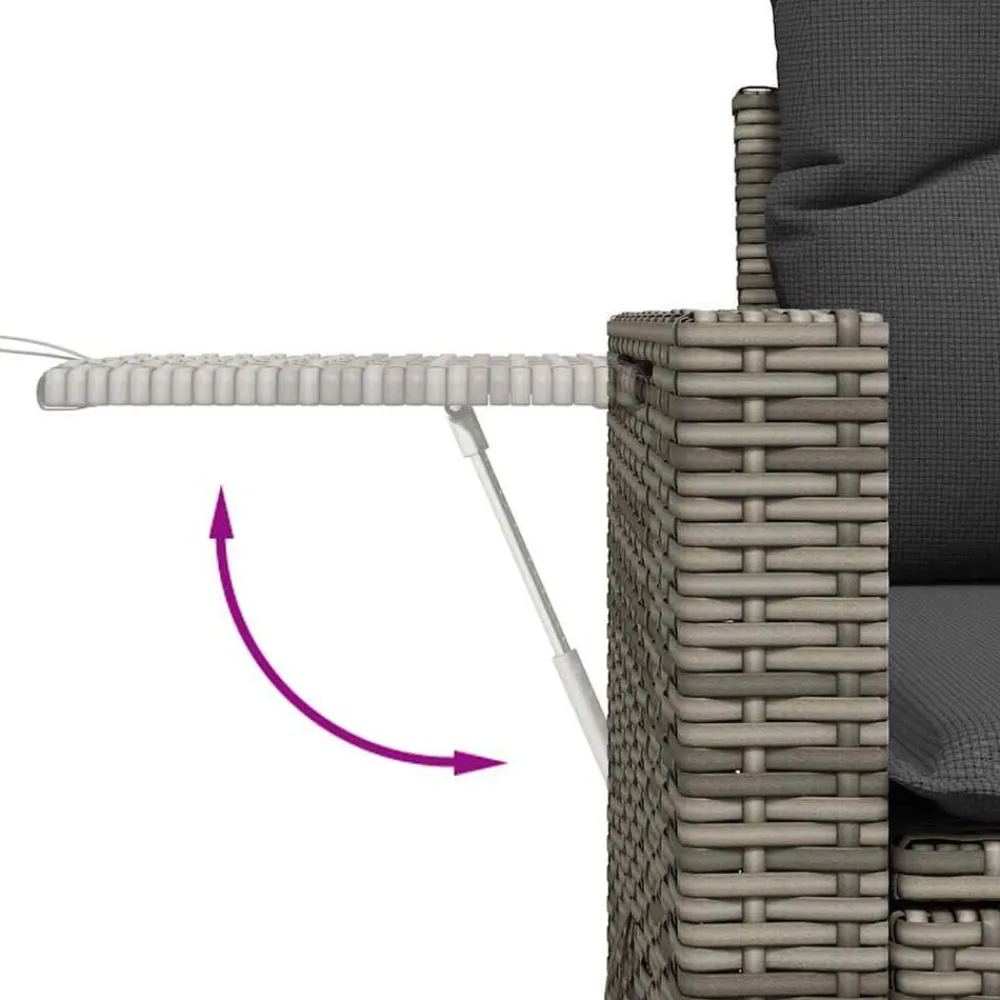 vidaXL Set de sofás de jardín 7 pzas con cojines ratán sintético Gris Sale