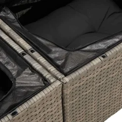 vidaXL Set de sofás de jardín 7 pzas con cojines ratán sintético Gris Sale