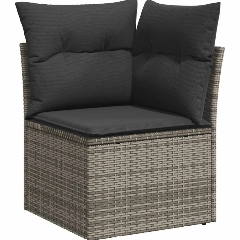 vidaXL Set de sofás de jardín 7 pzas con cojines ratán sintético Gris Sale