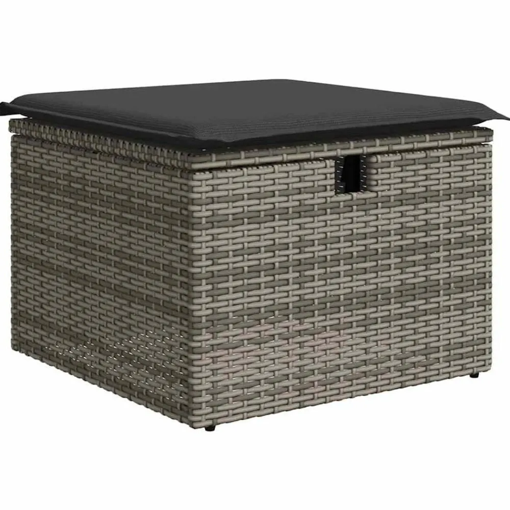 vidaXL Set de sofás de jardín 7 pzas con cojines ratán sintético Gris Sale