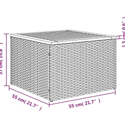 vidaXL Muebles De Jardín-Set de sofás de jardín 9 pzas con cojines ratán sintético beige